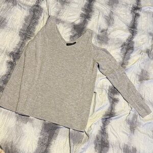 Banana Republic Light Gray Knit Top